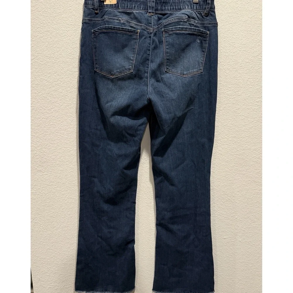 Democracy Ab solution Bootcut Jeans Blue Medium Wash Distressed Size 12